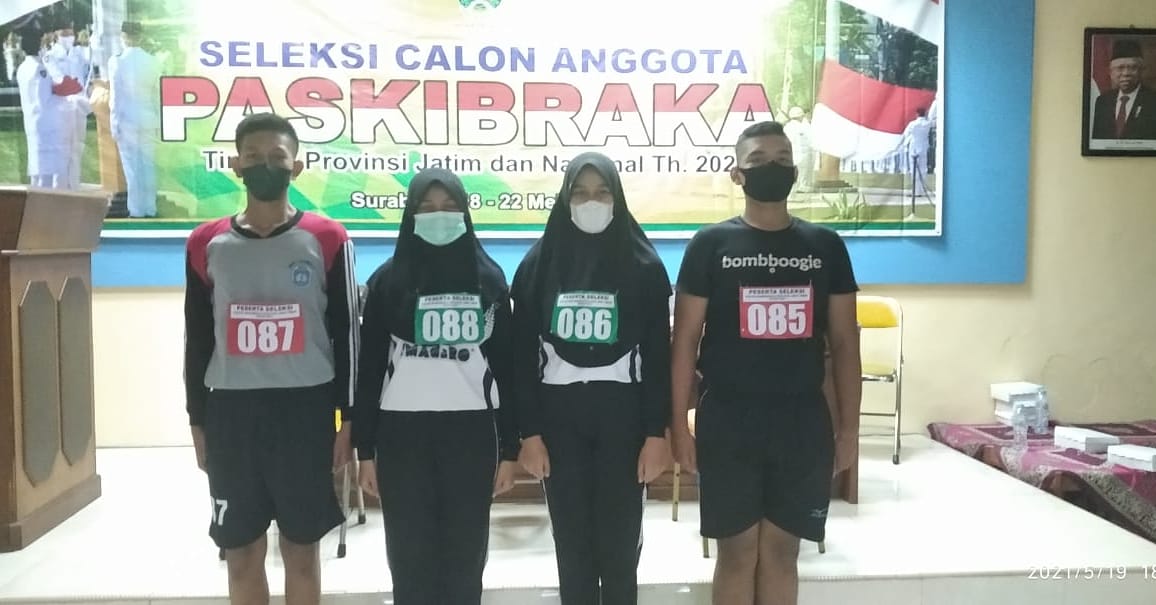 Pengiriman Seleksi Calon Anggota Paskibraka Tingkat Provinsi Jawa Timur Tahun 2021
