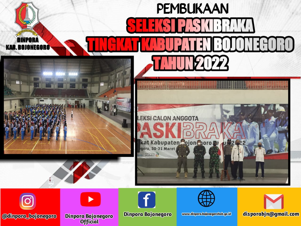 PEMBUKAAN SELEKSI PASKIBRAKA TINGKAT KABUPATEN BOONEGORO TAHUN 2022