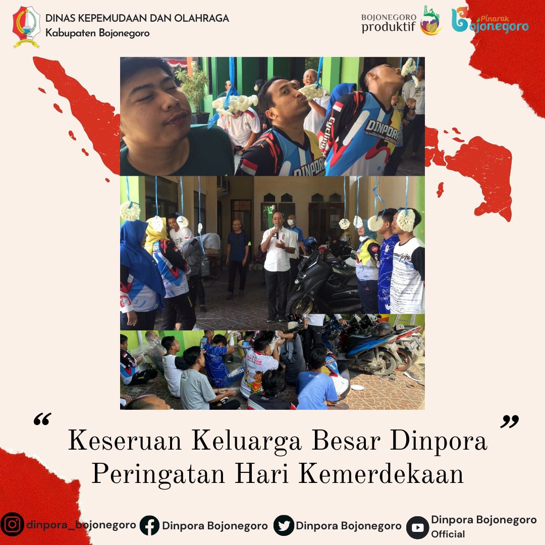 Keseruan Keluarga Besar Dinpora Peringatan Hari Kemerdekaan