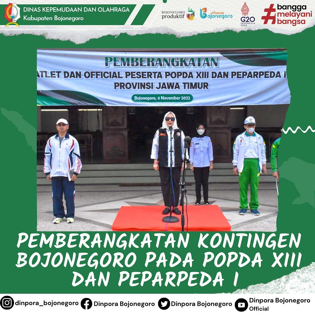Pemberangkatan Kontingen Bojonegoro pada POPDA XIII dan PEPARPEDA I