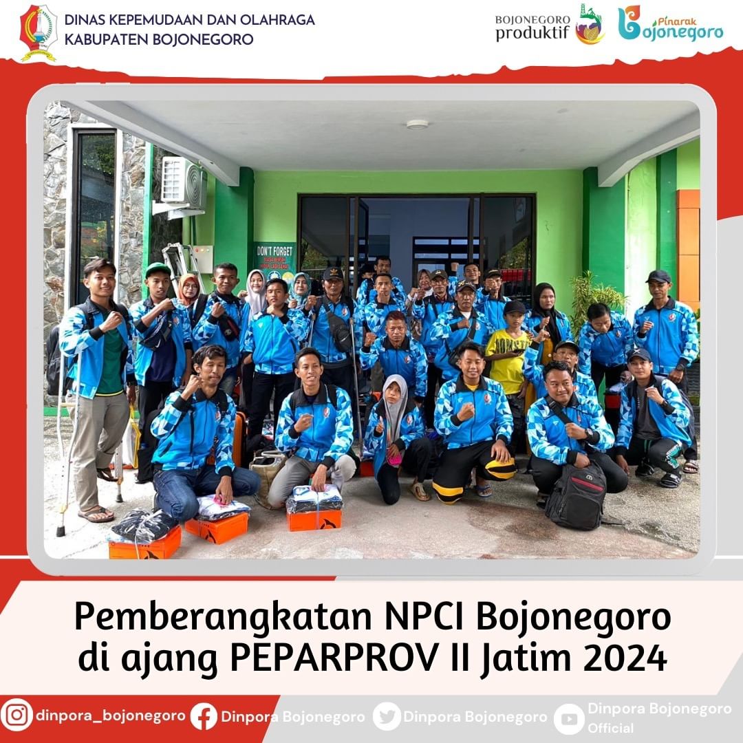 PEMBERANGKATAN NPCI BOJONEGORO DI AJANG PEPARPROV II JATIM 2024